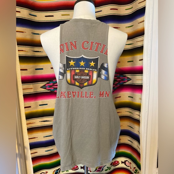 HARLEY DAVIDSON GREY  MUSCLE TANK - Picture 4 of 4